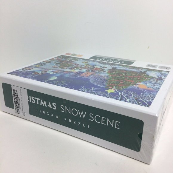 Christmas Snow Scene Jigsaw Puzzle 1000 Piece 27" X 20" Holiday Snowman X-Mas - Picture 7 of 12